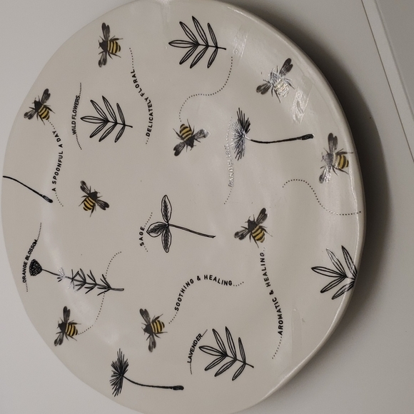 Busy Bee Bug Boho Farmhouse Animal Dessert Plate - Picture 3 of 6